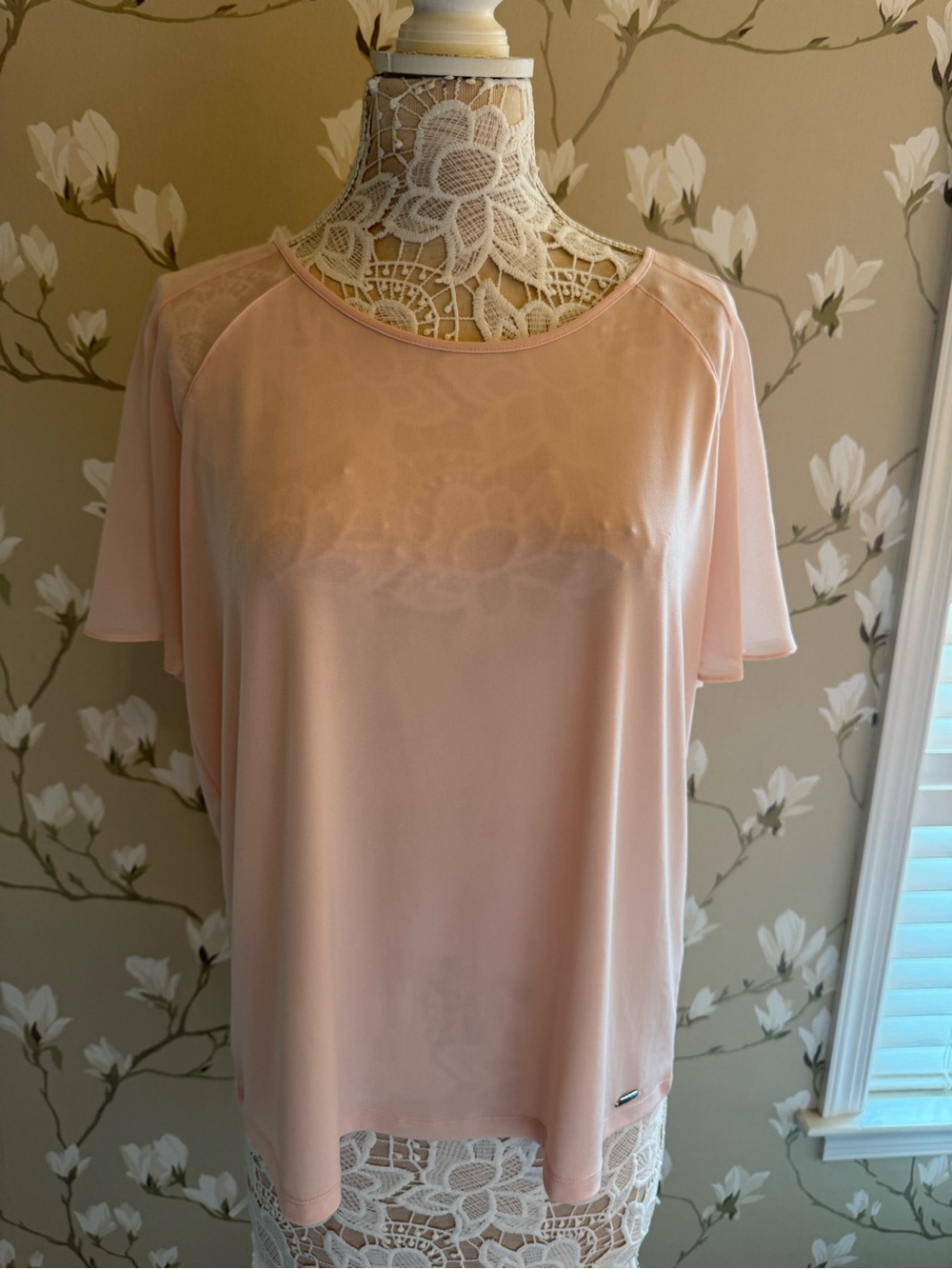 Calvin Klein Light Pink Short Sleeve Top